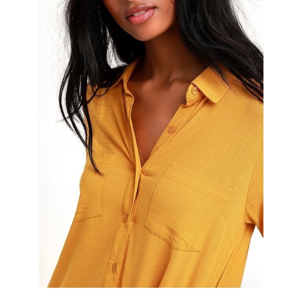 Lulus Oxford Comma Shirt Dress - Picture 3 of 4